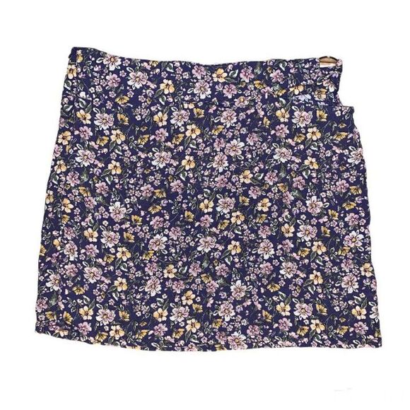 Elodie Floral Print Side Cutout Mini Skirt - Picture 2 of 9